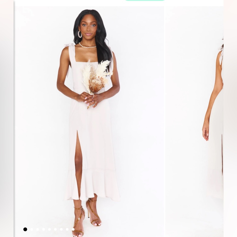 Show Me Your Mumu Claire Midi Dress in Show Me The Ring Crisp